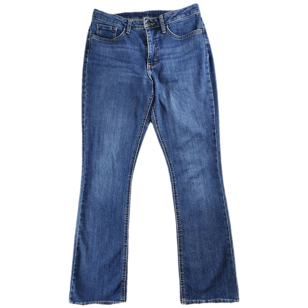 Lee Womens Jeans Size 8M Mid Rise Bootcut Blue Denim